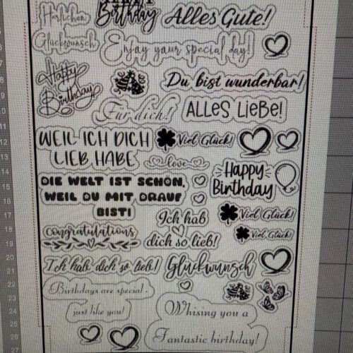 Sticker Set mit Wunschtext (2xA4)