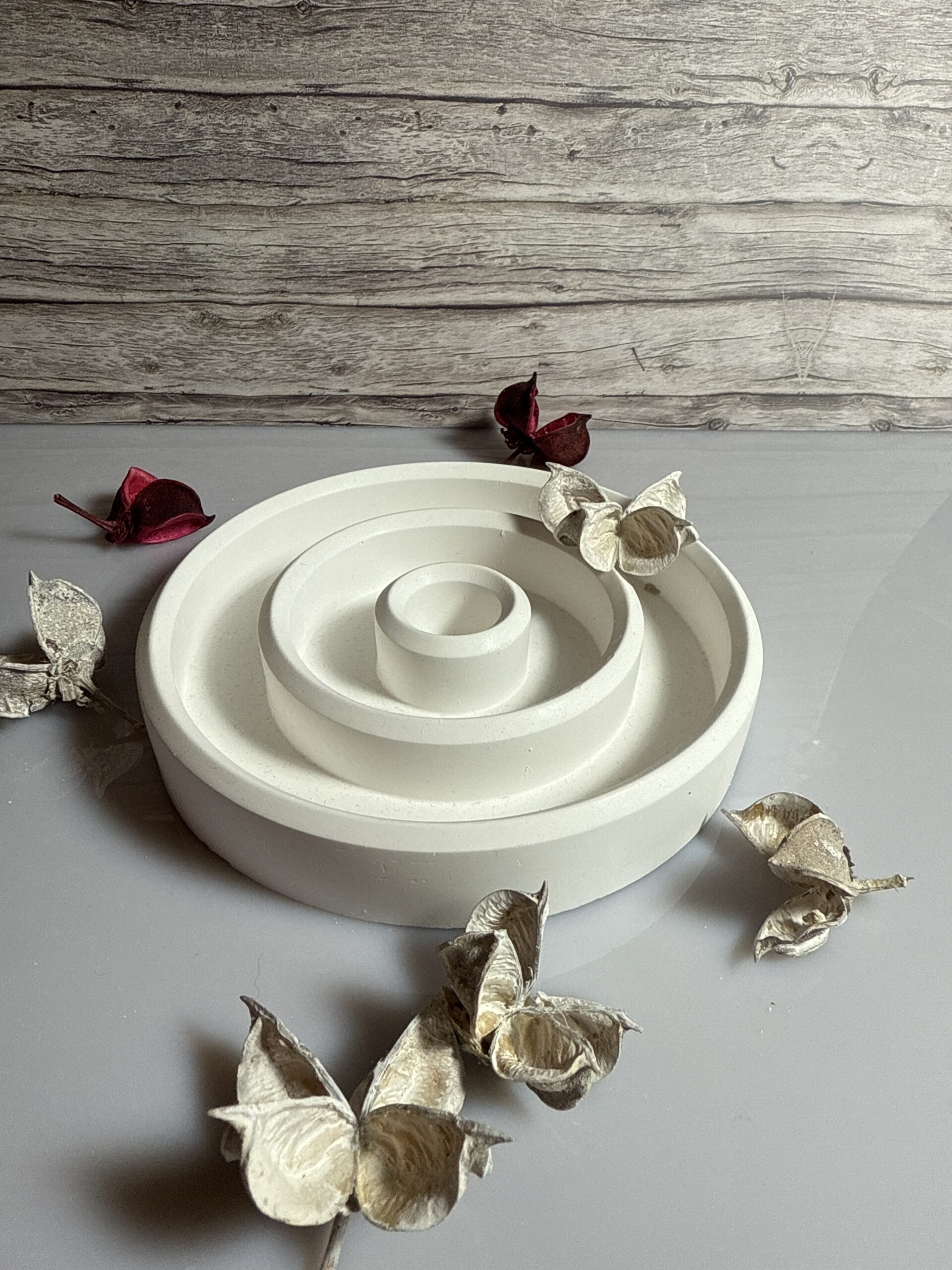 Dekoschale rund mut Rillen (klein)