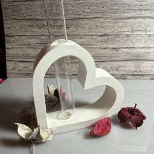 Vase Herz mit Glas